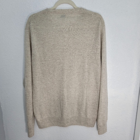 J Crew Men's Marled cashmere-linen blend sweater CJ375 Size L NWT - Picture 3 of 5